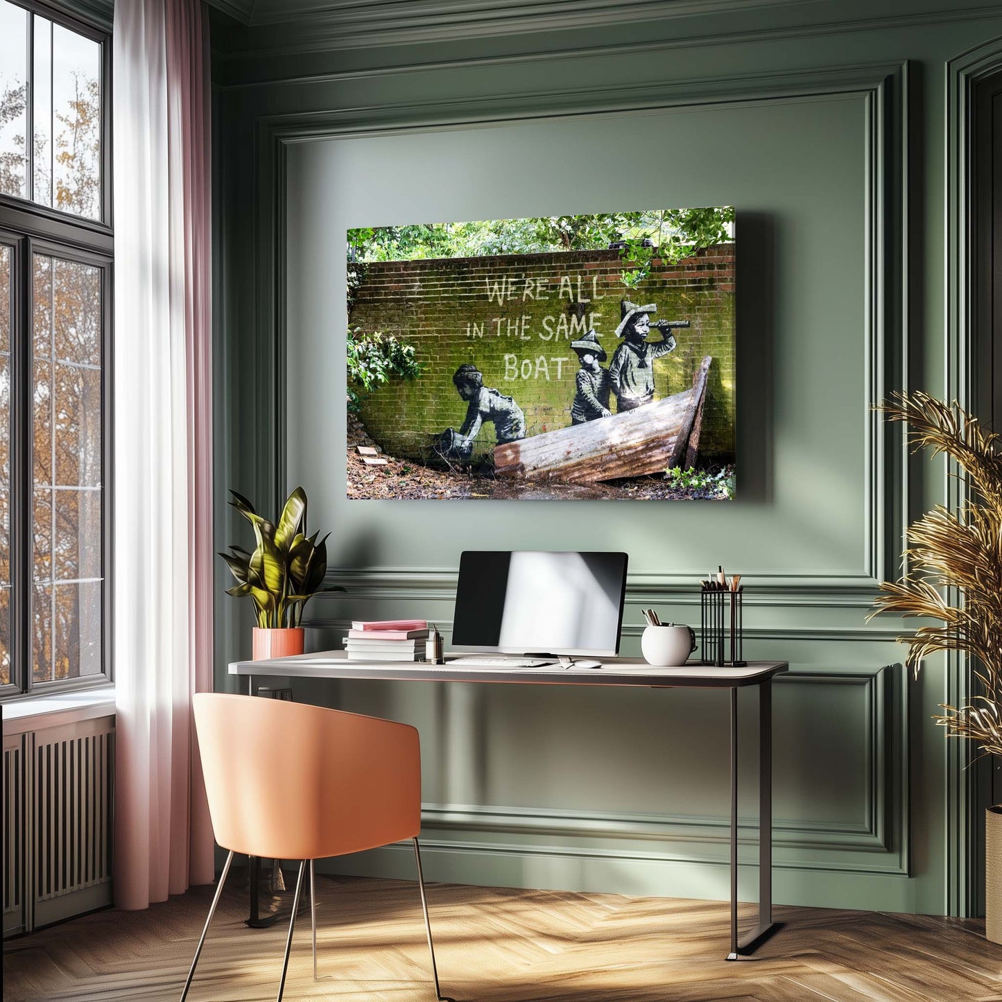 We're All In The Same Boat - Canvas Wall Art