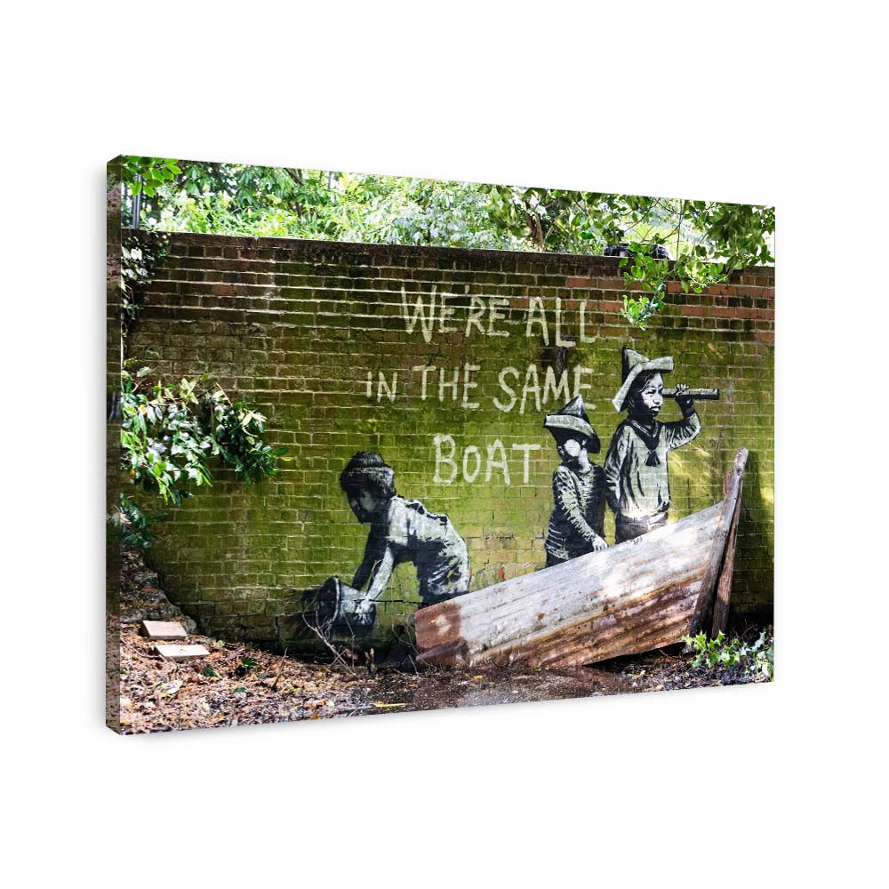 We're All In The Same Boat - Canvas Wall Art