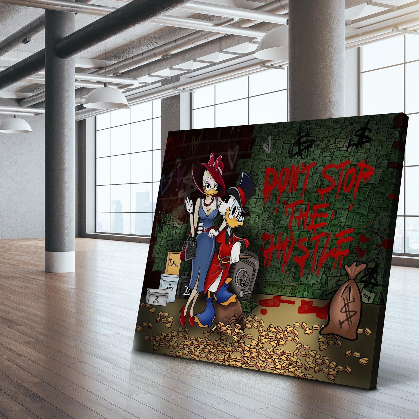 Don't Stop The Hustle - Canvas Wall Art