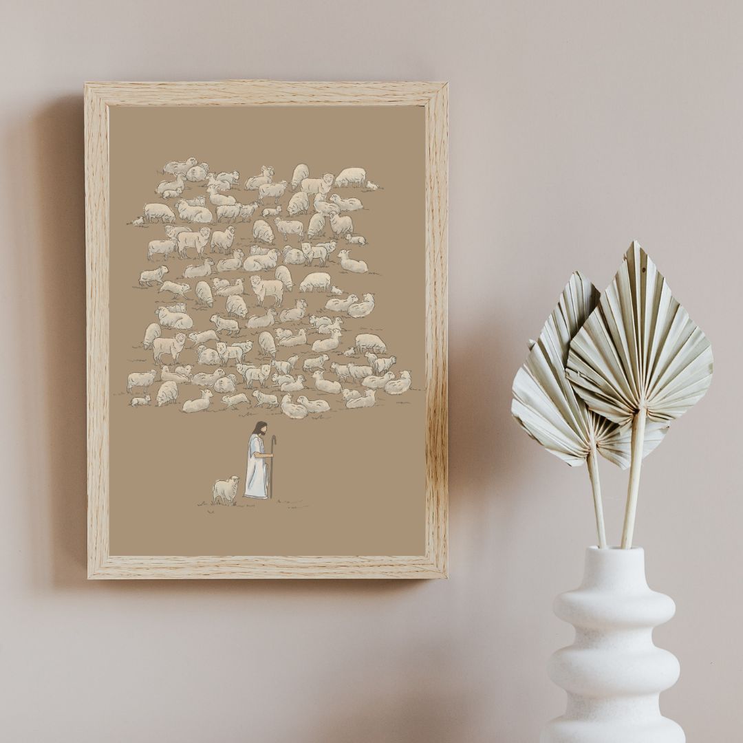Jesus Leaves the 99 - Canvas Wall Art