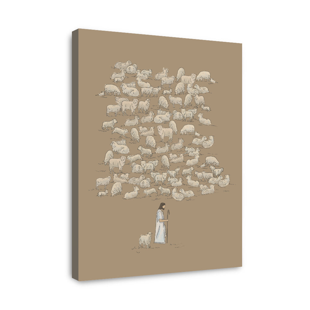 Jesus Leaves the 99 - Canvas Wall Art