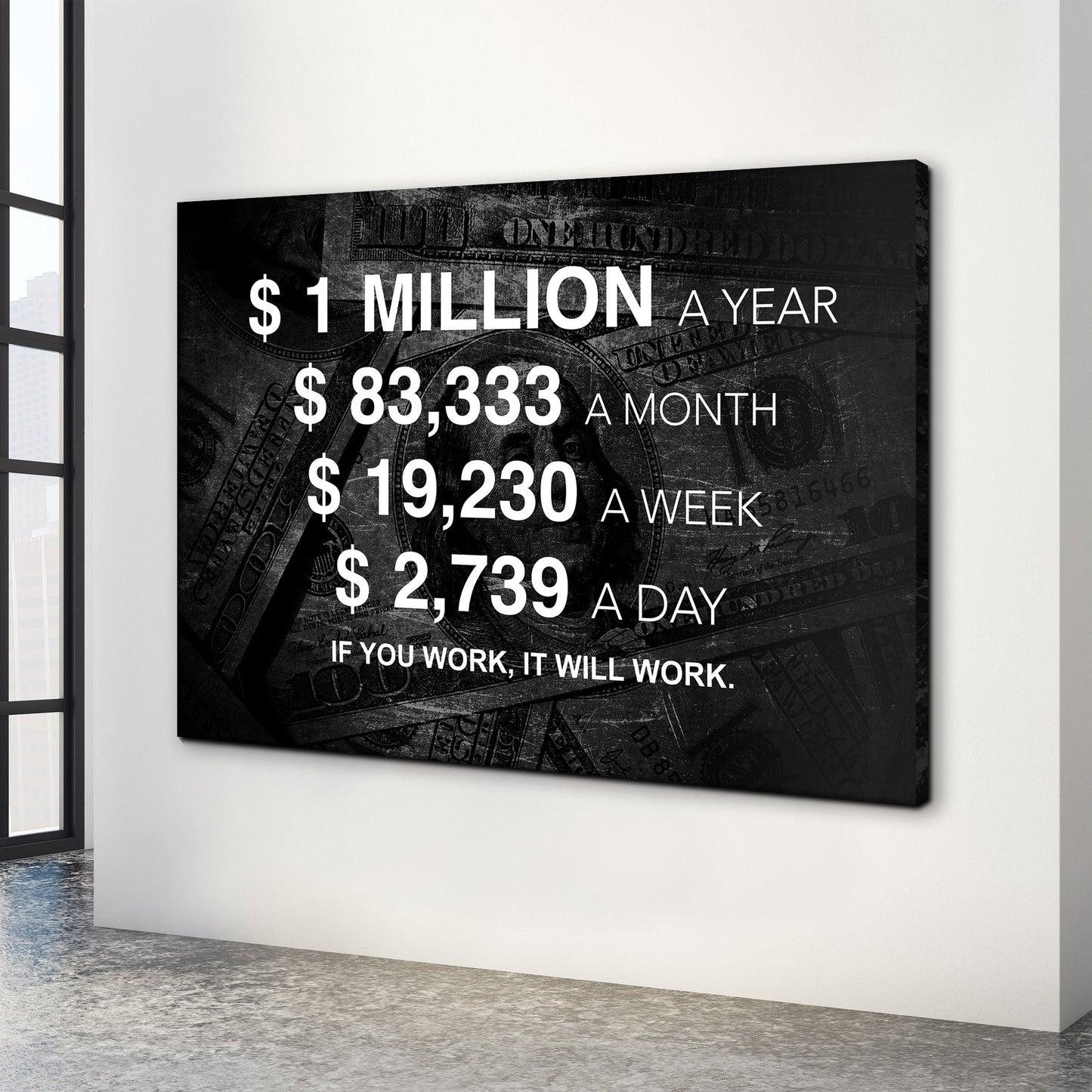1 Million A Year - Canvas Wall Art