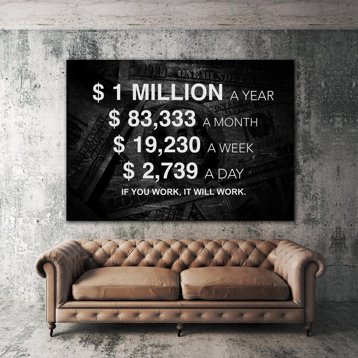 1 Million A Year - Canvas Wall Art