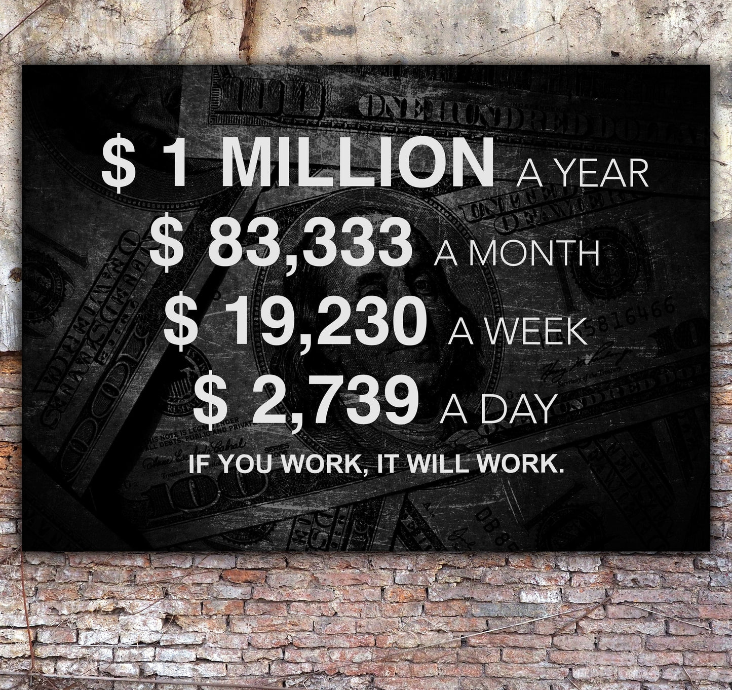 1 Million A Year - Canvas Wall Art