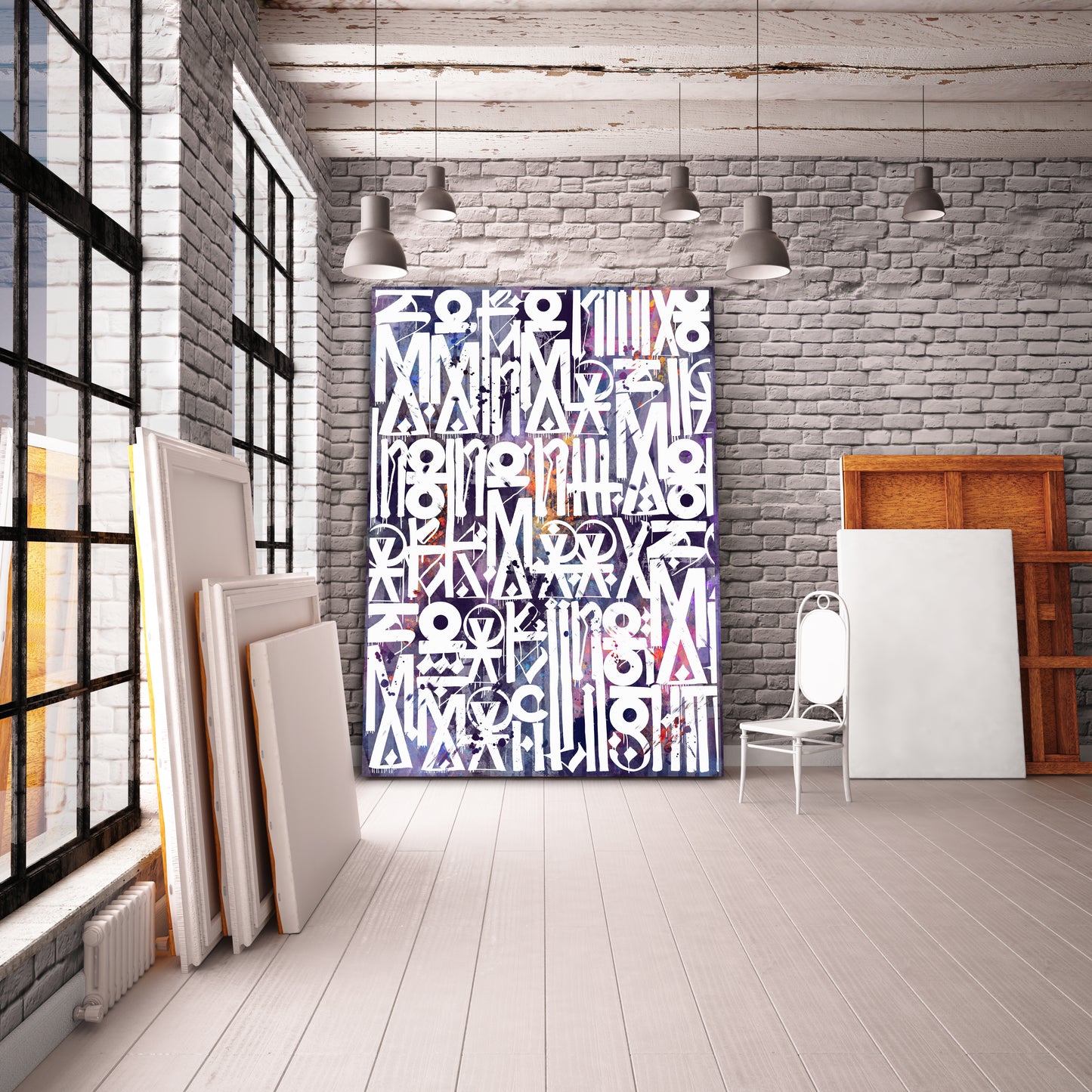 Retna Blue - Canvas Wall Art