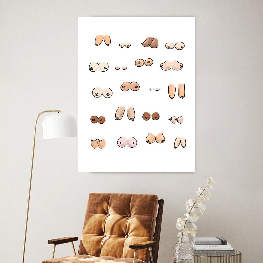 Boobs - Canvas Wall Art