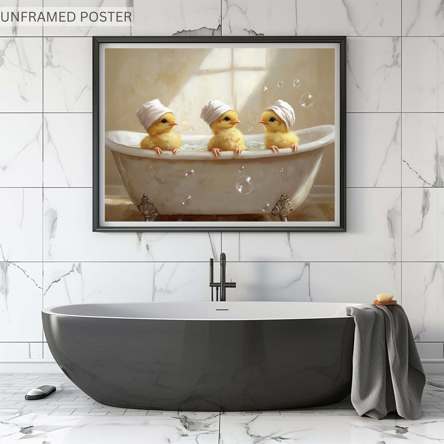 Chicks In A Tub - Canvas Wall Art
