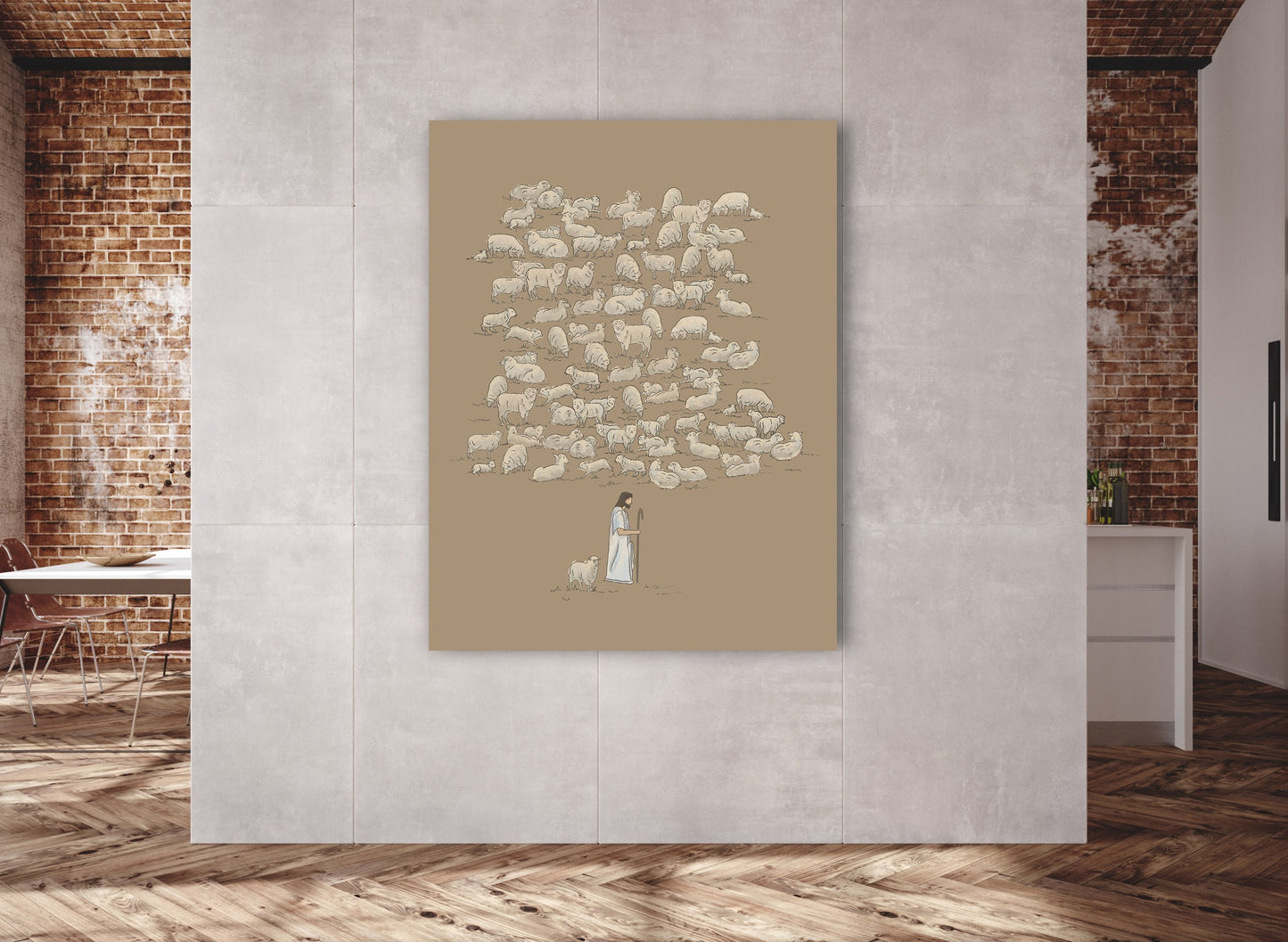 Jesus Leaves the 99 - Canvas Wall Art