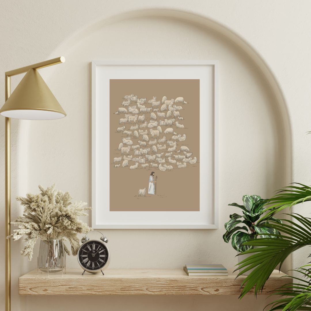 Jesus Leaves the 99 - Canvas Wall Art